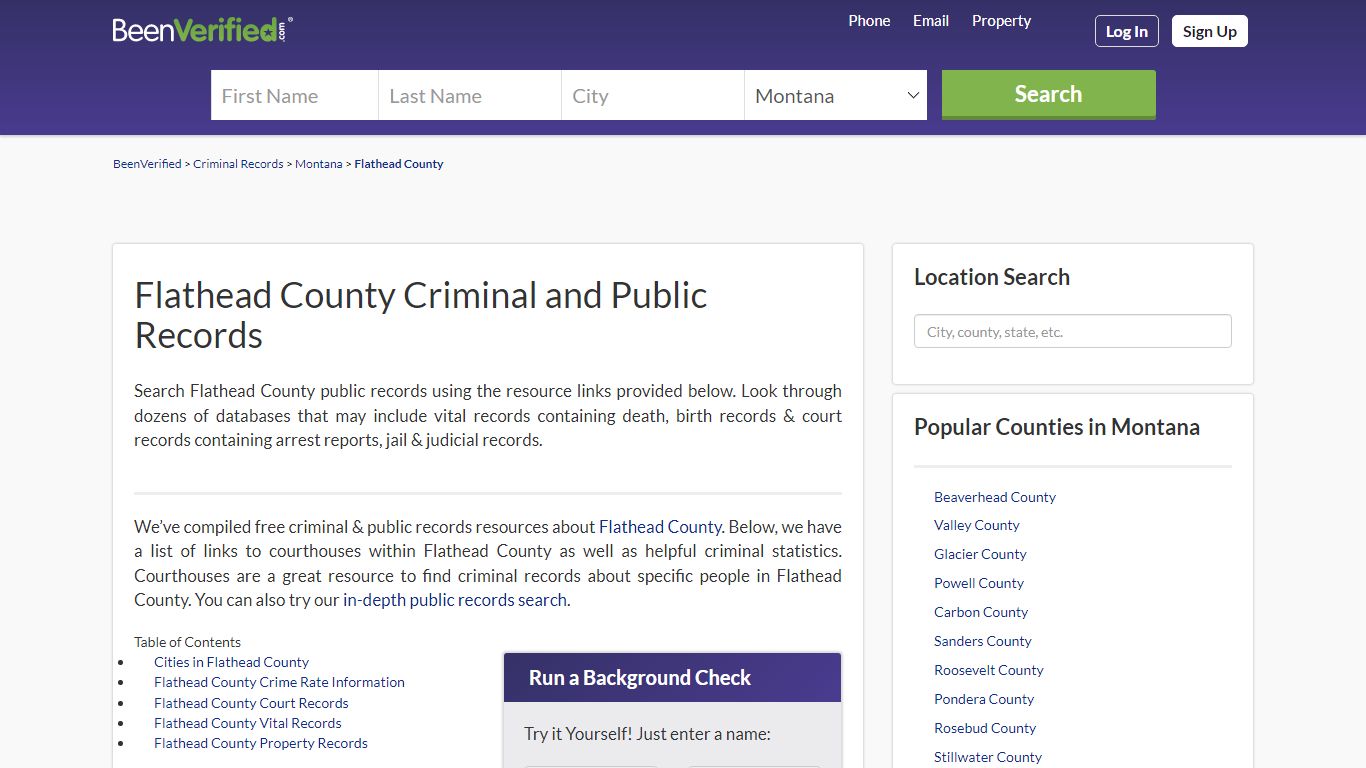 Flathead County Arrest Records in MT - Court & Criminal Records ...